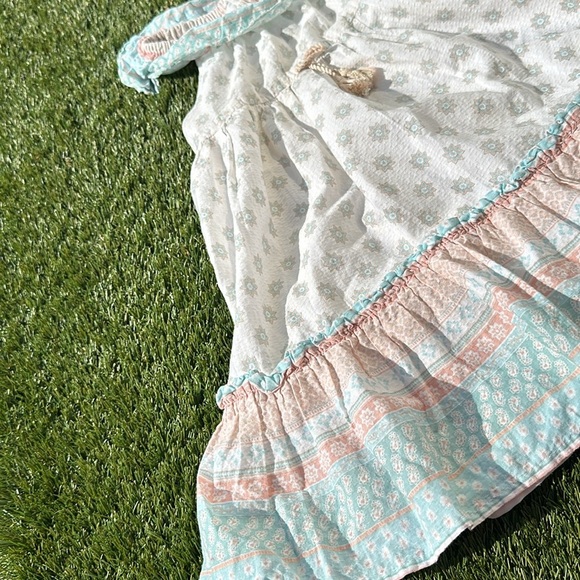 5T JOIE absolutely adorable light pink light, blue, and white waffle dress - Picture 5 of 13
